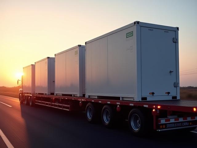 Secure battery energy storage hauling