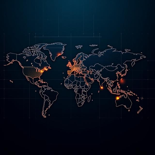 Detailed energy logistics route planning map
