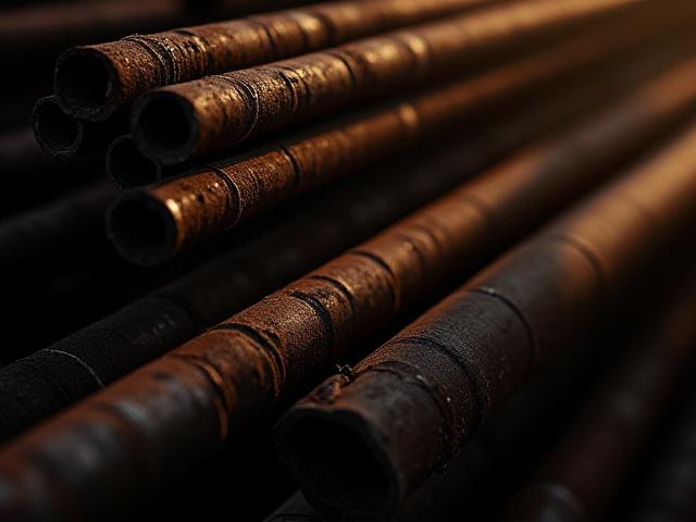 Stacked industrial materials ready for transport
