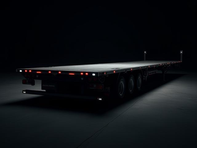 Extendable flatbed trailer for long loads