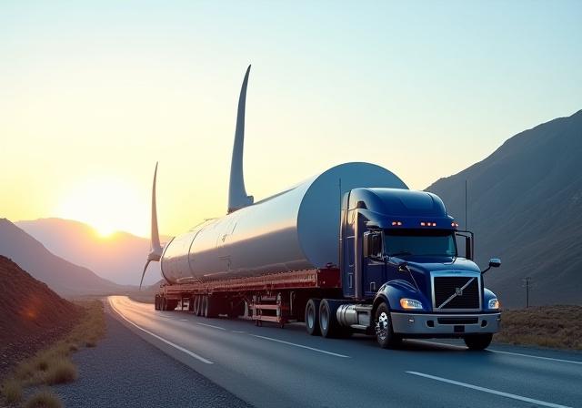 Heavy component transport for wind turbine assembly