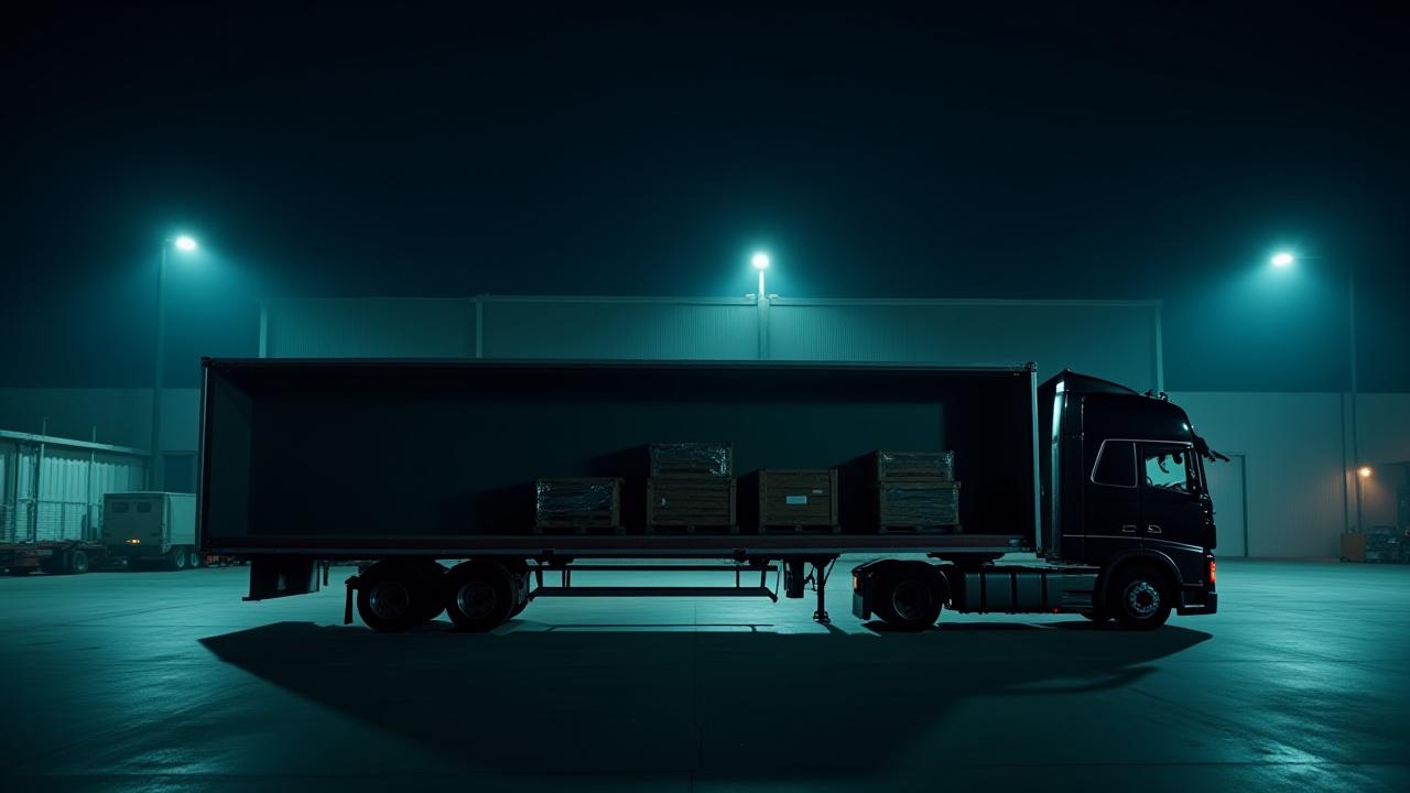 Consolidated LTL freight being loaded into a modern transport trailer at a shipping terminal