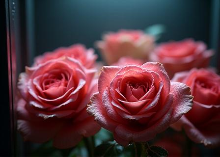 Close up of fresh flowers being prepared for transport