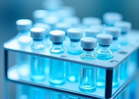 Medical vials in a sterile temperature-controlled container